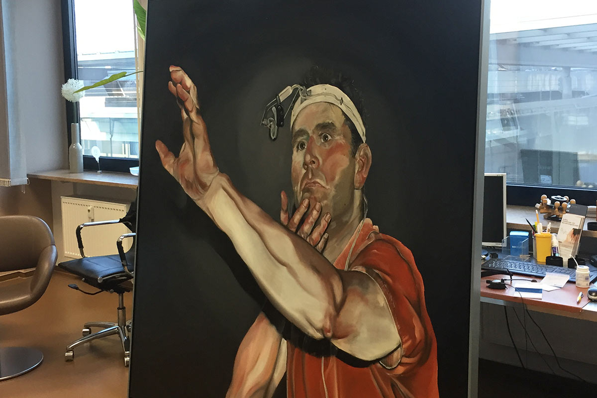 Malerei von Stephan Hoehne in der HNO-Praxis Dr. Woltersdorf