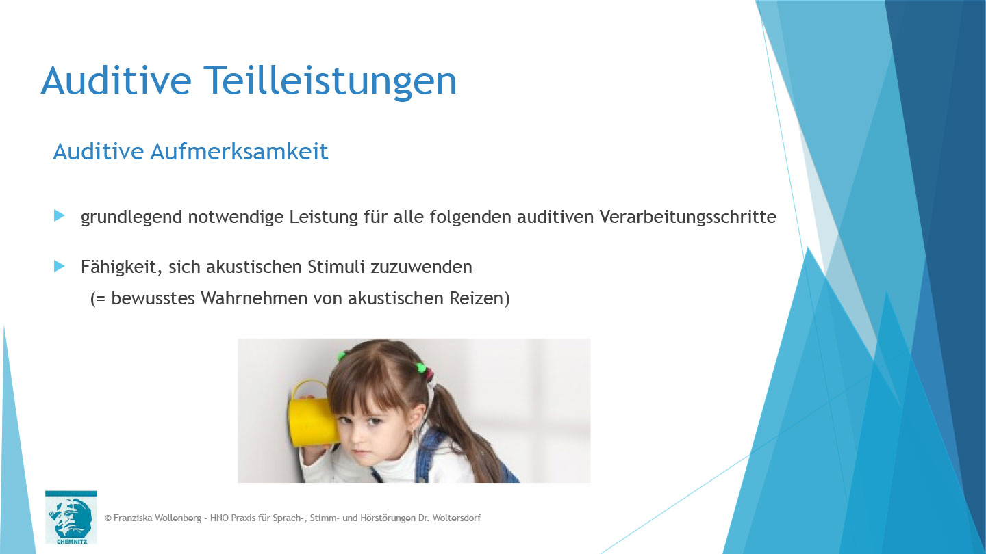 Das Hören . AVWS-Fachvortrag . Franziska Wollenberg