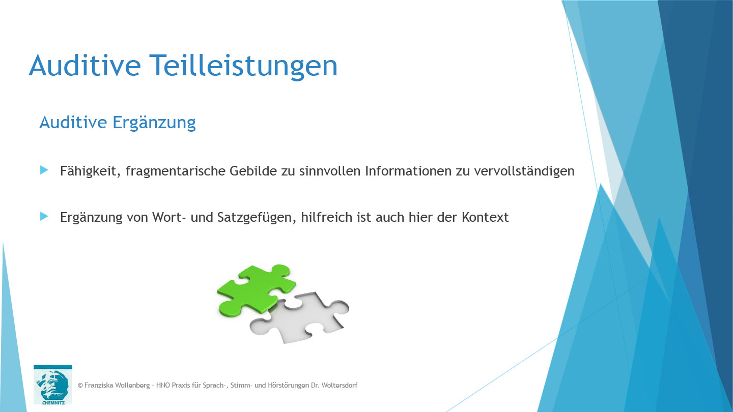 Das Hören . AVWS-Fachvortrag . Franziska Wollenberg