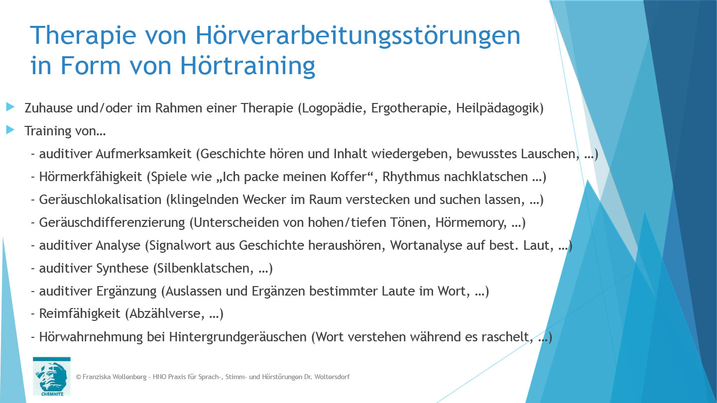 Das Hören . AVWS-Fachvortrag . Franziska Wollenberg