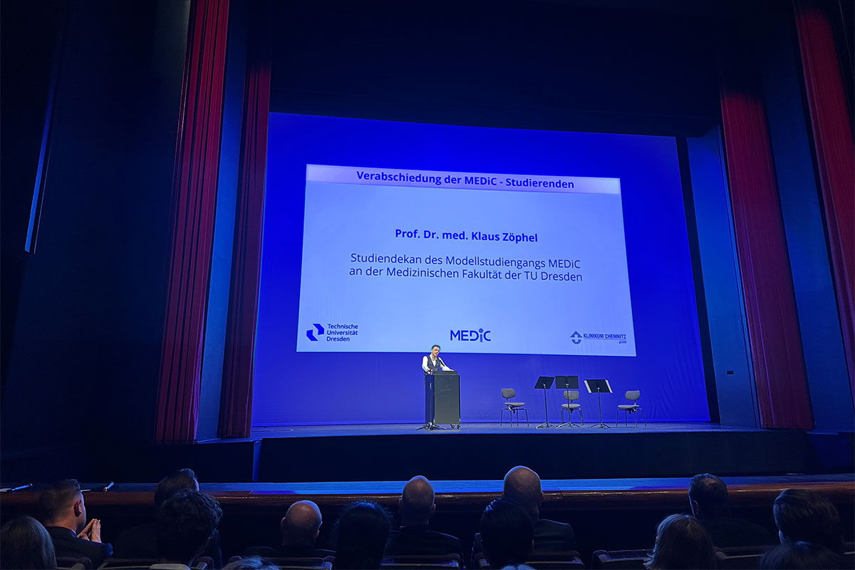 Oper Chemnitz, 24.10.2025: Beginn des Modellstudiengangs MEDiC der TU Dresden am Medizincampus Chemnitz