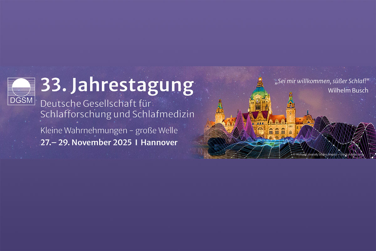 27.-29.11.2025 Hannover: 33. Jahrestagung Deutsche Gesellschaft für Schlafforschung und Schlafmedizin