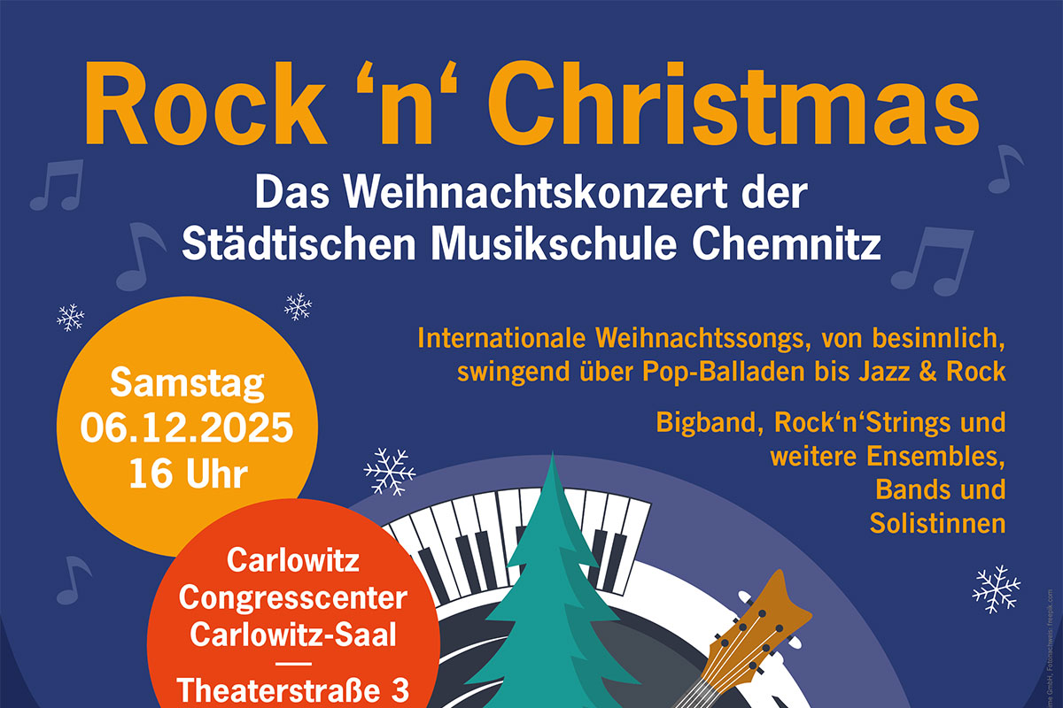 06.12.2025: Rock'n'Christmas: Weihnachtskonzert der Städtischen Musikschule Chemnitz (Titelbild)