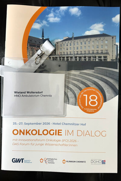 Innovationsforum Onkologie 2026: Onkologie im Dialog, 25.-27.09.2026 im Hotel Chemnitzer Hof (Programmheft)