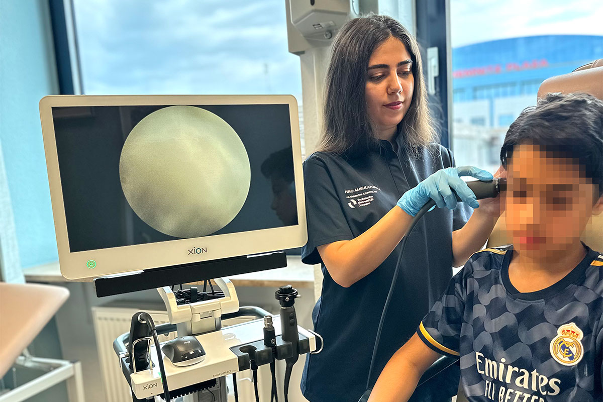 HNO Ambulatorium Chemnitz: Mai Hasnah: Ohr-Endoskopie mit XION EndoCOMPACT